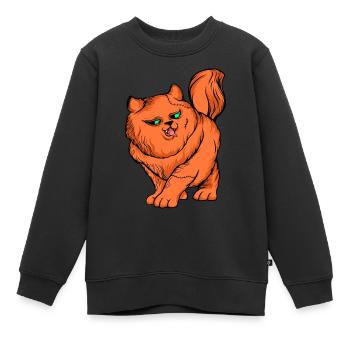 Lustige Katzen 25 - Kinder Premium Organic Sweatshirt - Schwarz - Vorne - AI Model Kid Female (0cm)