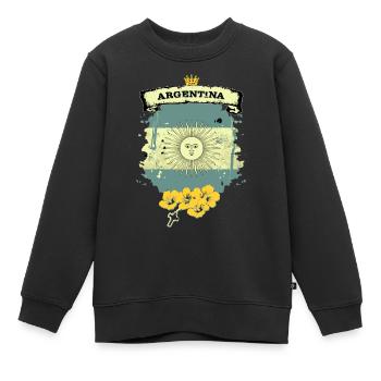 Argentinien - Kinder Premium Organic Sweatshirt - Schwarz - Vorne - AI Model Kid Female (0cm)