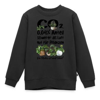 CO2, Pflanzen wachsen - Kinder Premium Organic Sweatshirt - Schwarz - Vorne - AI Model Kid Female (0cm)