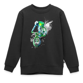 Downhill action - Kinder Premium Organic Sweatshirt - Schwarz - Vorne - AI Model Kid Female (0cm)