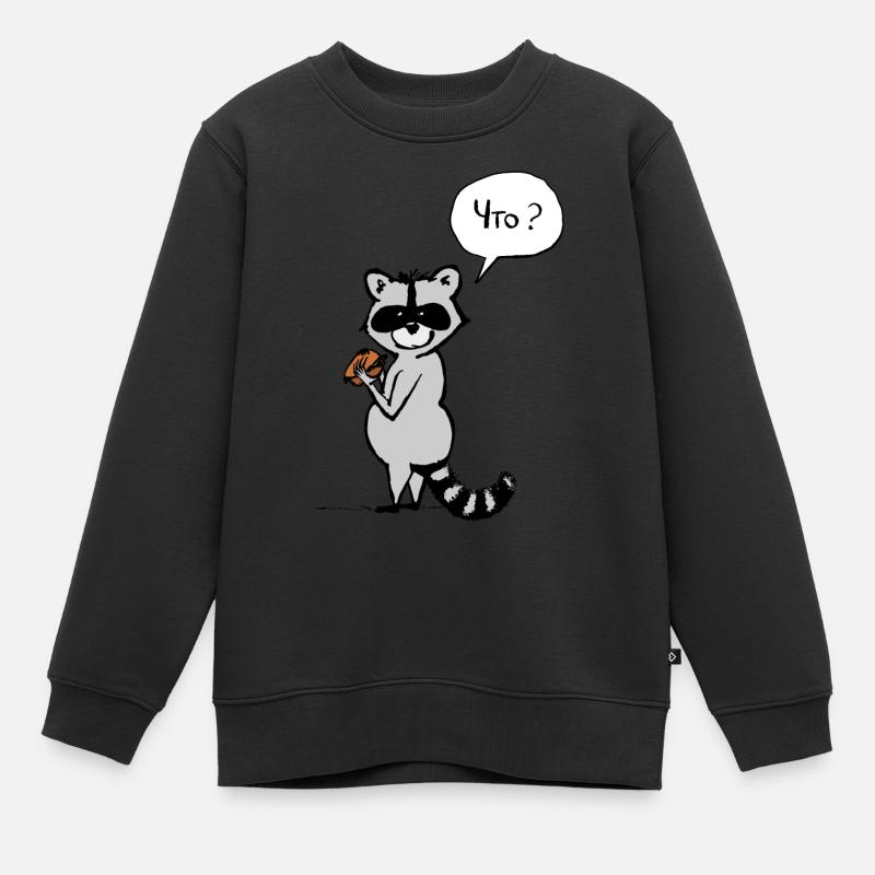 Der Waschbär - Kinder Premium Organic Sweatshirt - Schwarz