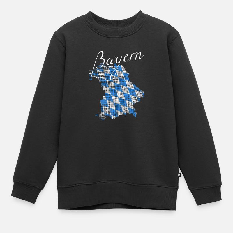 Bayern - Kinder Premium Organic Sweatshirt - Schwarz