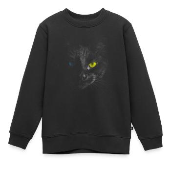 Schwarze Katze - Kinder Premium Organic Sweatshirt - Schwarz - Vorne - AI Model Kid Female (0cm)