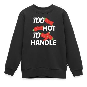 Trop chaud pour gérer une idée de conception ardente - Sweat Premium enfant bio - noir - Devant - AI Model Kid Female (0cm)