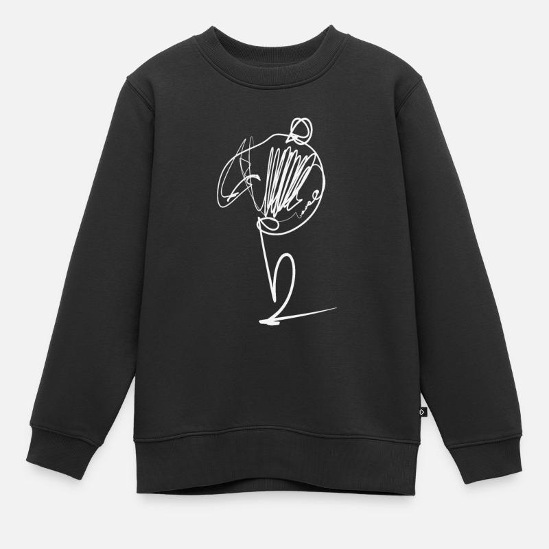 Accordéon - Sweat Premium enfant bio - noir