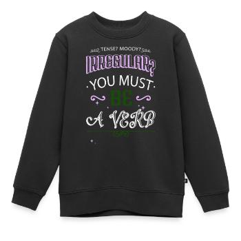 école écriture géniale déclaration cool écrire blog - Sweat Premium enfant bio - noir - Devant - AI Model Kid Female (0cm)