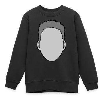 Gesichtslos Kopf Design männlich - Kinder Premium Organic Sweatshirt - Schwarz - Vorne - AI Model Kid Female (0cm)