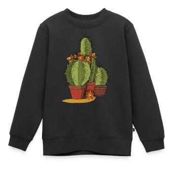 Fleur - Sweat Premium enfant bio - noir - Devant - AI Model Kid Female (0cm)