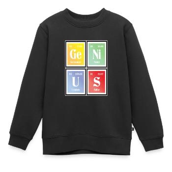 Genius | Periodensystem der Elemente - Kinder Premium Organic Sweatshirt - Schwarz - Vorne - AI Model Kid Female (0cm)