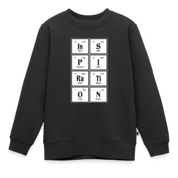 Inspiration | Tableau périodique des éléments - Sweat Premium enfant bio - noir - Devant - AI Model Kid Female (0cm)