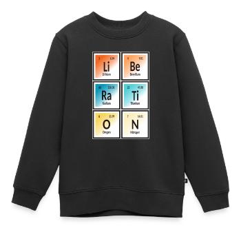 Befreiung | Periodensystem der Elemente - Kinder Premium Organic Sweatshirt - Schwarz - Vorne - AI Model Kid Female (0cm)