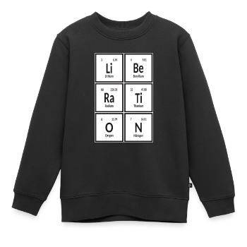 Befreiung | Periodensystem der Elemente - Kinder Premium Organic Sweatshirt - Schwarz - Vorne - AI Model Kid Female (0cm)