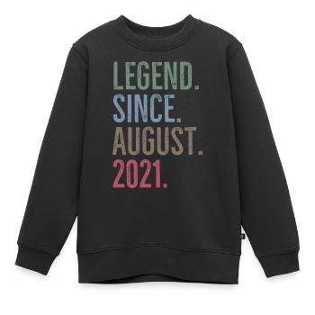 Legende seit August 2021 - Kinder Premium Organic Sweatshirt - Schwarz - Vorne - AI Model Kid Female (0cm)