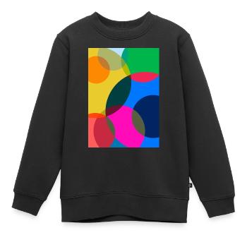 Abstrakte Malerei - Kinder Premium Organic Sweatshirt - Schwarz - Vorne - AI Model Kid Female (0cm)