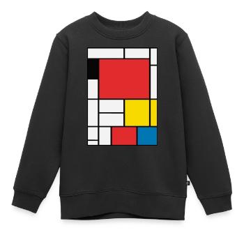Abstrakte Malerei - Kinder Premium Organic Sweatshirt - Schwarz - Vorne - AI Model Kid Female (0cm)