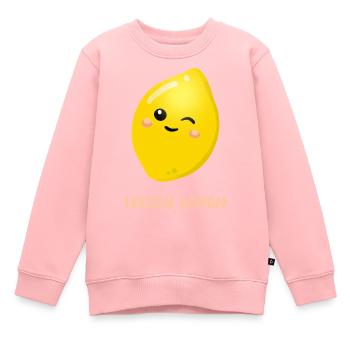 Aimer le citron - Sweat Premium enfant bio - rose - Devant - AI Model Kid Female (0cm)