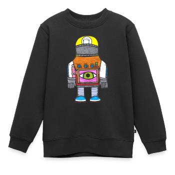 Technorobot - Kinder Premium Organic Sweatshirt - Schwarz - Vorne - AI Model Kid Female (0cm)