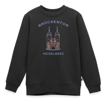 Heidelberg, Wahrzeichen Brückenturm 2 - Kinder Premium Organic Sweatshirt - Schwarz - Vorne - AI Model Kid Female (0cm)