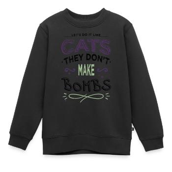 Counterculture Peace Symbol Cool 1960s - Kids Premium Organic Sweatshirt - black - Front - AI Model Kid Female (0cm)
