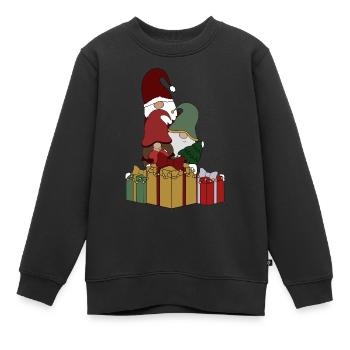 Wichtel - Kinder Premium Organic Sweatshirt - Schwarz - Vorne - AI Model Kid Female (0cm)