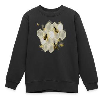 Guêpes - Sweat Premium enfant bio - noir - Devant - AI Model Kid Female (0cm)