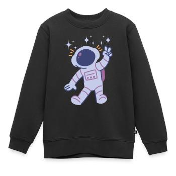 Astronaut Spaceman Geschenk Geschenkidee - Kinder Premium Organic Sweatshirt - Schwarz - Vorne - AI Model Kid Female (0cm)