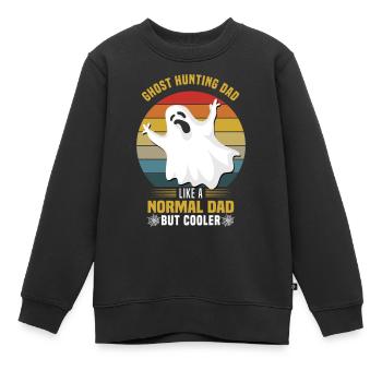 Geisterjäger | Vatertag Geister Spuk Geschenkideen - Kinder Premium Organic Sweatshirt - Schwarz - Vorne - AI Model Kid Female (0cm)
