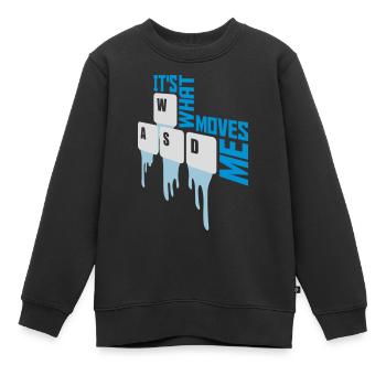 c’est ce qui m’émeut - Sweat Premium enfant bio - noir - Devant - AI Model Kid Female (0cm)