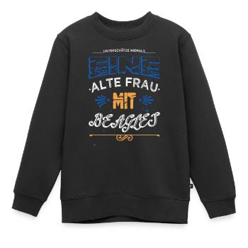 geek frauenrechte feminin bester vater - Kinder Premium Organic Sweatshirt - Schwarz - Vorne - AI Model Kid Female (0cm)