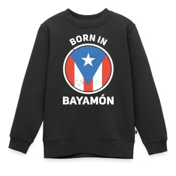 Porto Rico - Sweat Premium enfant bio - noir - Devant - AI Model Kid Female (0cm)