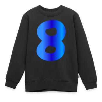 8 Jahre Geburtstag blue - Kinder Premium Organic Sweatshirt - Schwarz - Vorne - AI Model Kid Female (0cm)