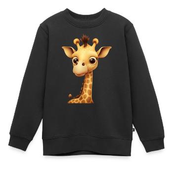 giraffe - Kinder Premium Organic Sweatshirt - Schwarz - Vorne - AI Model Kid Female (0cm)