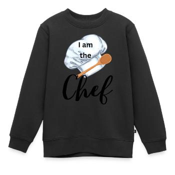 Je suis le Chef - Sweat Premium enfant bio - noir - Devant - AI Model Kid Female (0cm)