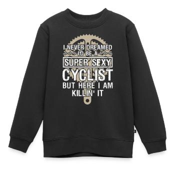 Cyclist Never Dreamed - Kinder Premium Organic Sweatshirt - Schwarz - Vorne - AI Model Kid Female (0cm)