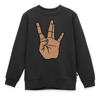 Côte Ouest - Sweat Premium enfant bio - noir - Devant - AI Model Kid Female (0cm)