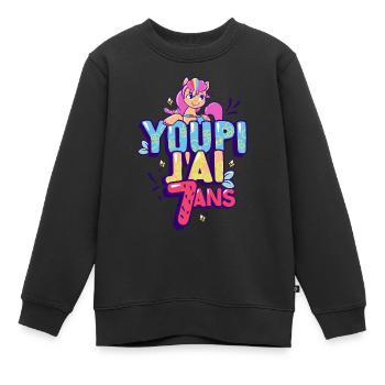 My Little Pony Geburtstag Youpi J'ai 7 An - Kinder Premium Organic Sweatshirt - Schwarz - Vorne - AI Model Kid Female (0cm)