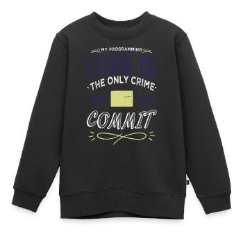 birthday present statement present father gift - Kids Premium Organic Sweatshirt - black - Front - AI Model Kid Female (0cm)
