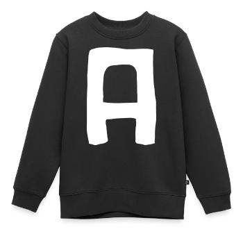 Un vecteur - Sweat Premium enfant bio - noir - Devant - AI Model Kid Female (0cm)