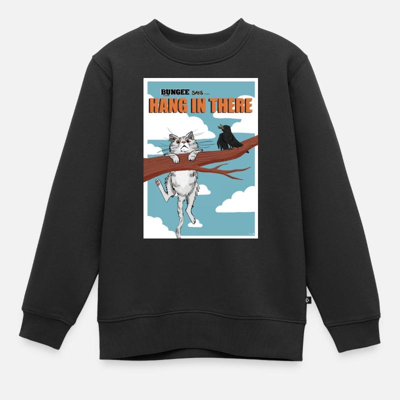 Bungee Accrochez-vous là-dedans - Sweat Premium enfant bio - noir