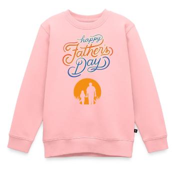 Bonne fête des pères, fille de papa - Sweat Premium enfant bio - rose - Devant - AI Model Kid Female (0cm)