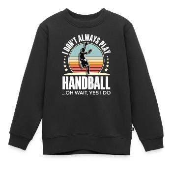 Handball Handballer - Kinder Premium Organic Sweatshirt - Schwarz - Vorne - AI Model Kid Female (0cm)