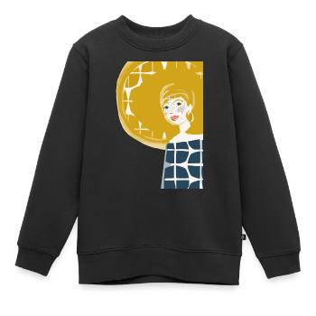 Soleil dans vos cheveux - Sweat Premium enfant bio - noir - Devant - AI Model Kid Female (0cm)