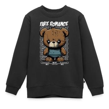 False love - Kids Premium Organic Sweatshirt - black - Front - AI Model Kid Female (0cm)