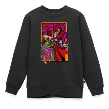 Créateur d’univers - Sweat Premium enfant bio - noir - Devant - AI Model Kid Female (0cm)
