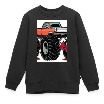 Monstertruck-Malerei - Kinder Premium Organic Sweatshirt - Schwarz - Vorne - AI Model Kid Female (0cm)