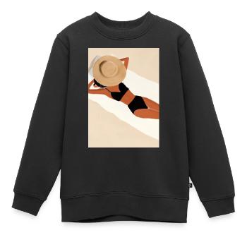 Frauen Sommerhut Bikini - Kinder Premium Organic Sweatshirt - Schwarz - Vorne - AI Model Kid Female (0cm)