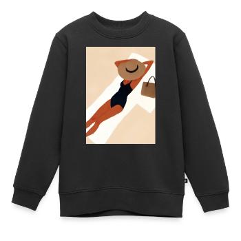 Frauen Sommerhut Bikini - Kinder Premium Organic Sweatshirt - Schwarz - Vorne - AI Model Kid Female (0cm)