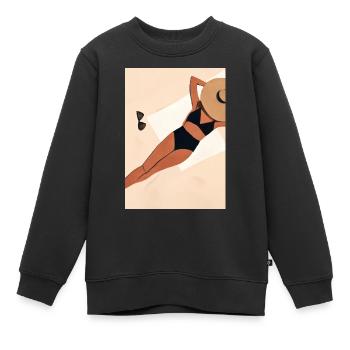 Frauen Sommerhut Bikini - Kinder Premium Organic Sweatshirt - Schwarz - Vorne - AI Model Kid Female (0cm)