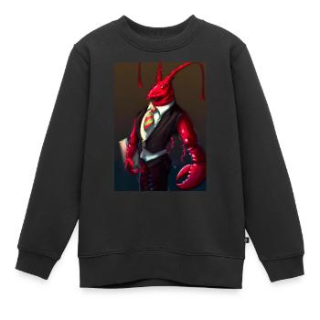 Hummer im Anzug - Kinder Premium Organic Sweatshirt - Schwarz - Vorne - AI Model Kid Female (0cm)