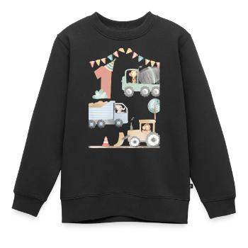 Chemise d’anniversaire pour enfants pour leur premier anniversaire - Sweat Premium enfant bio - noir - Devant - AI Model Kid Female (0cm)
